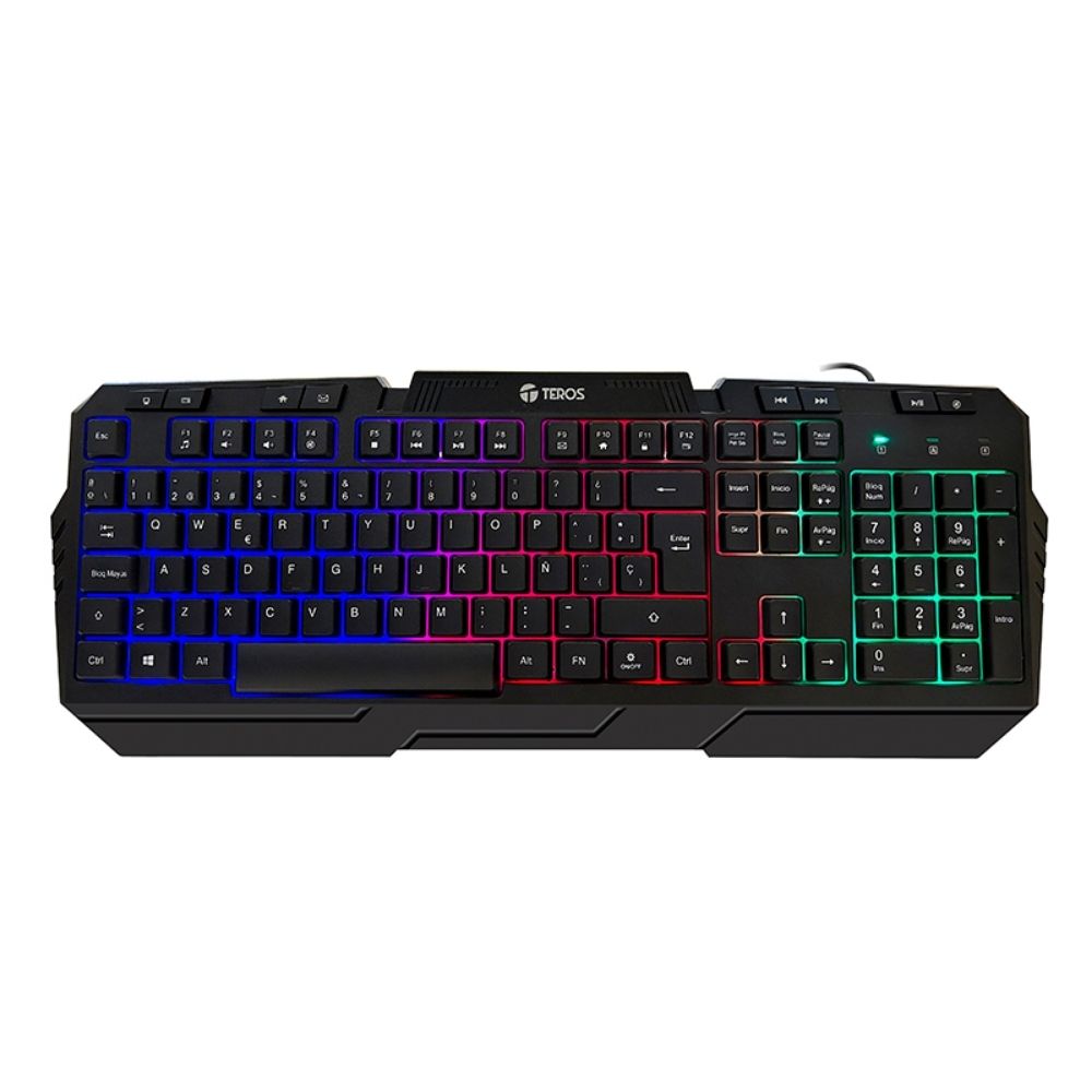 Combo Gamer Teros 4 en 1 TE-4063N | Teclado multimedia, mouse, headset, mouse pad - 2