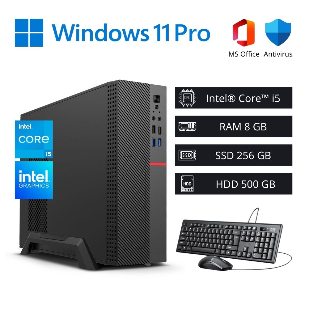 COMPUTADORA PC INTEL CORE I5 3,50 GHZ 8GB RAM 256GB SSD 500GB HDD - 1