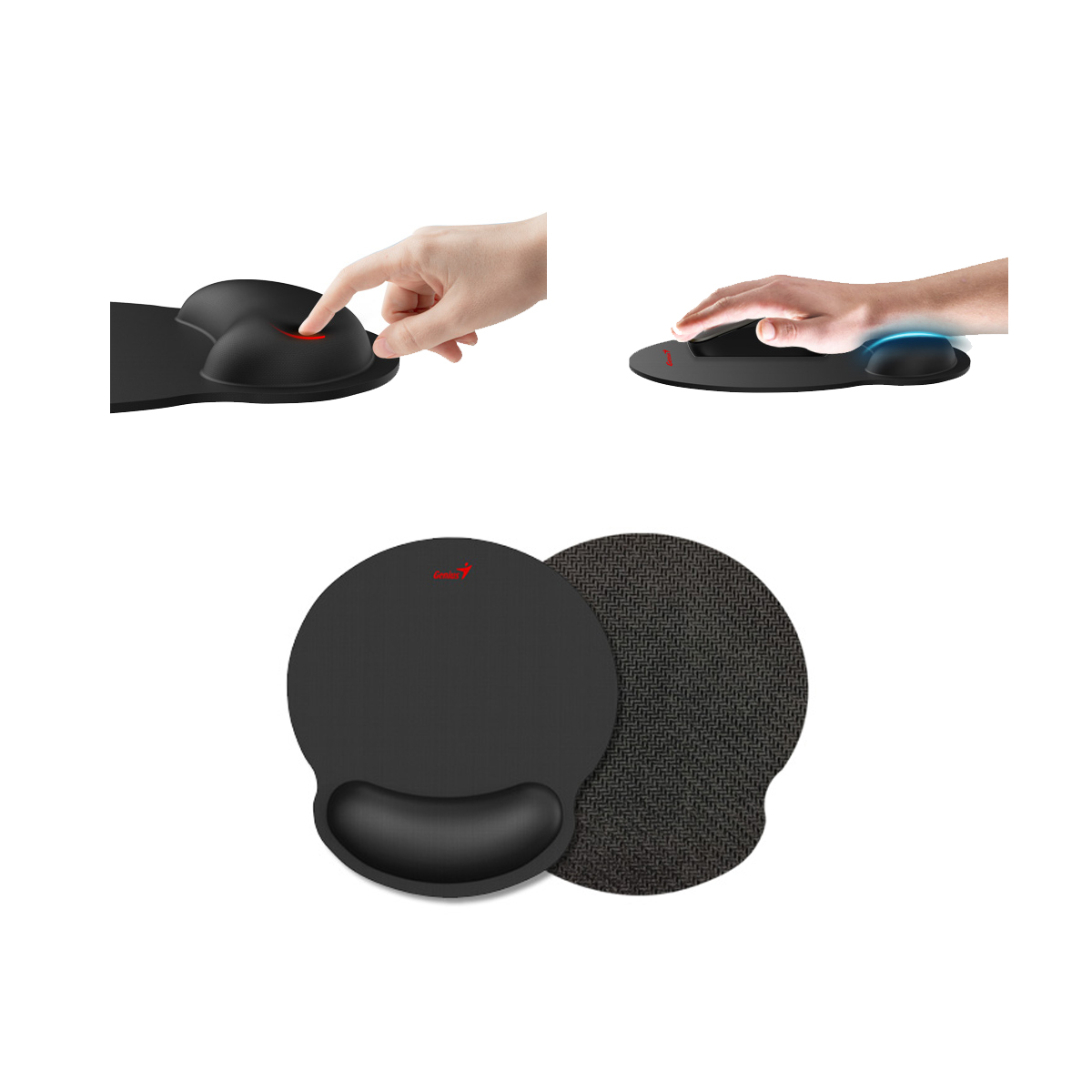PAD MOUSE GENIUS G-WMP 100 CON DESCANSADOR BLACK - 4