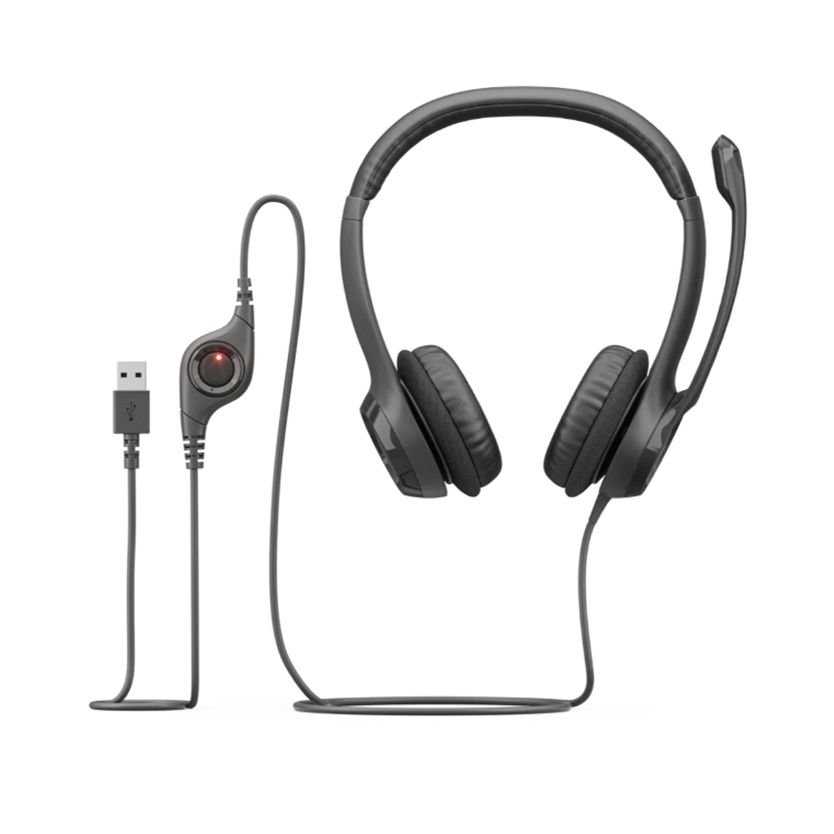 AUDÍFONOS LOGITECH H390 CON MICRÓFONO USB BLACK - 5