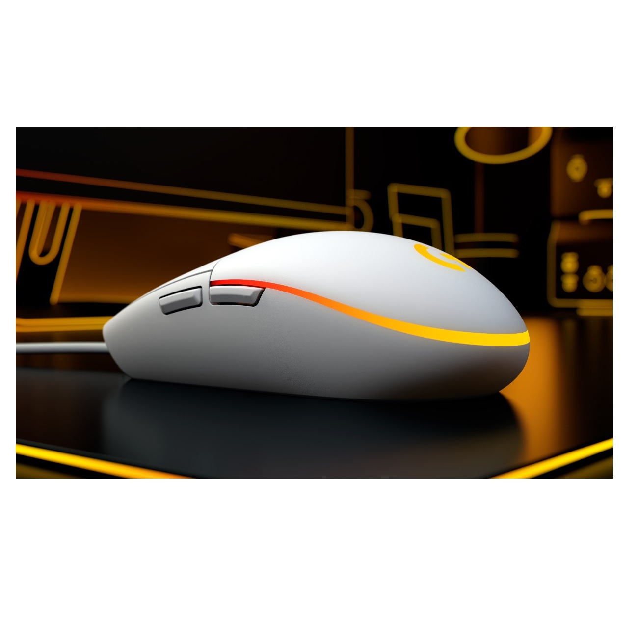 MOUSE LOGITECH G203 LIGHTSYNC OPTICAL 8000 DPI RGB WHITE - 4