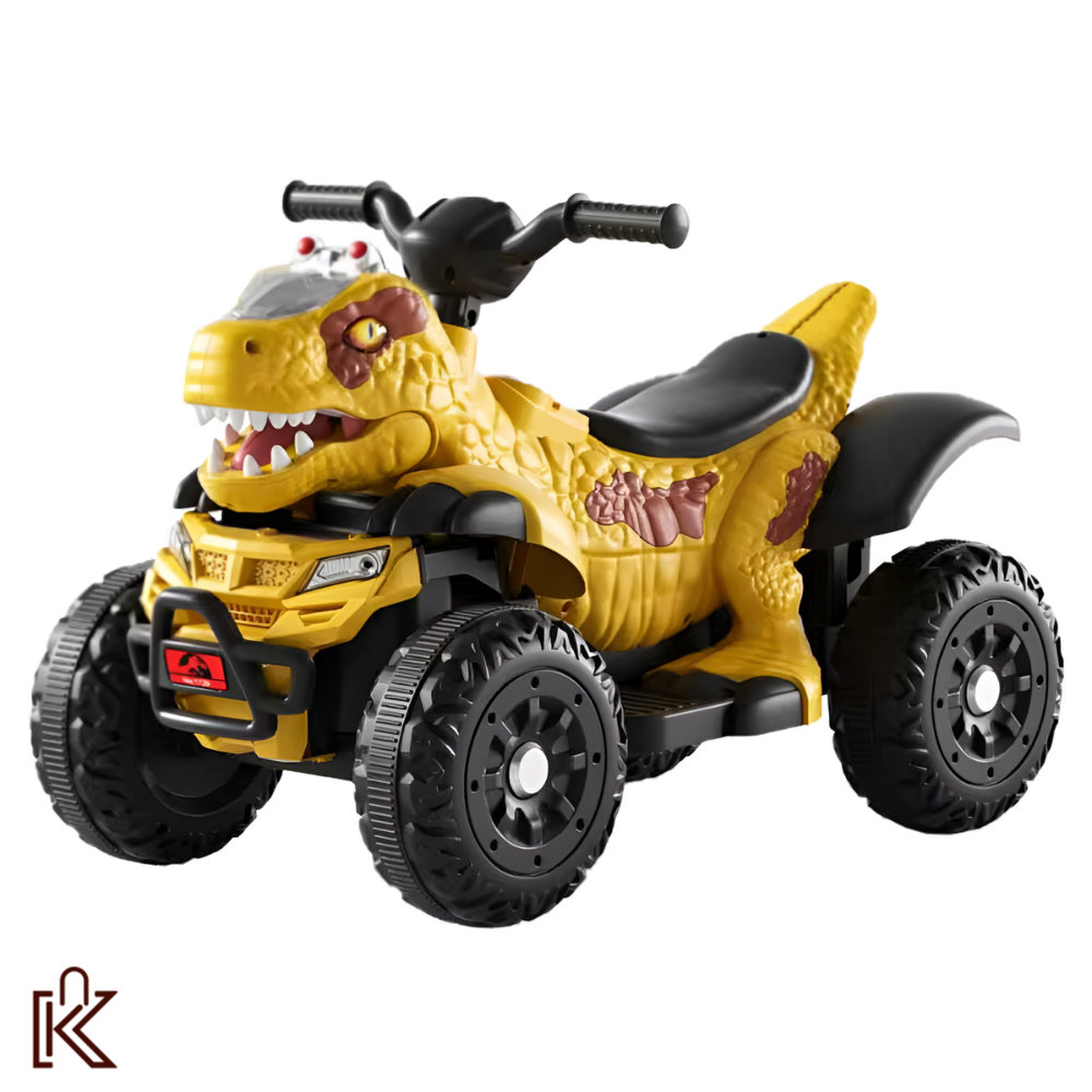 CUATRIMOTO DE DINOSAURIO A BATERÍA CON LUZ LED Y SONIDO - 1