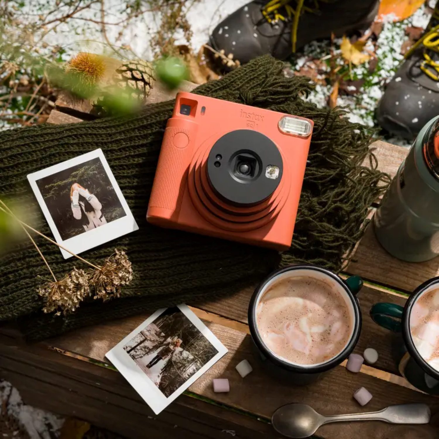 CAMARA INSTAX FUJIFILM SQUARE SQ1 NARANJA TERRACOTA - 6