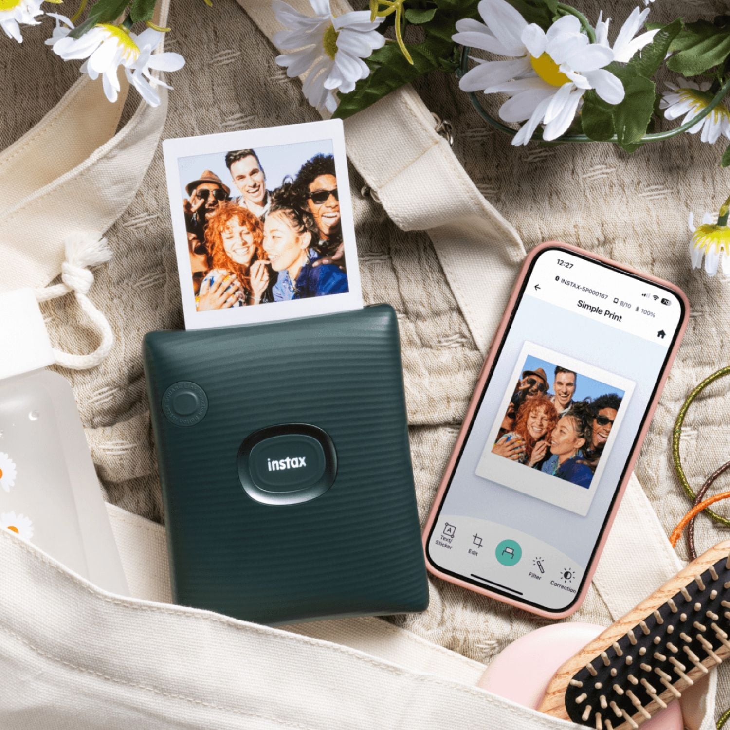 IMPRESORA FUJIFILM INSTAX SQUARE LINK MIDNIGHT GREEN - 5