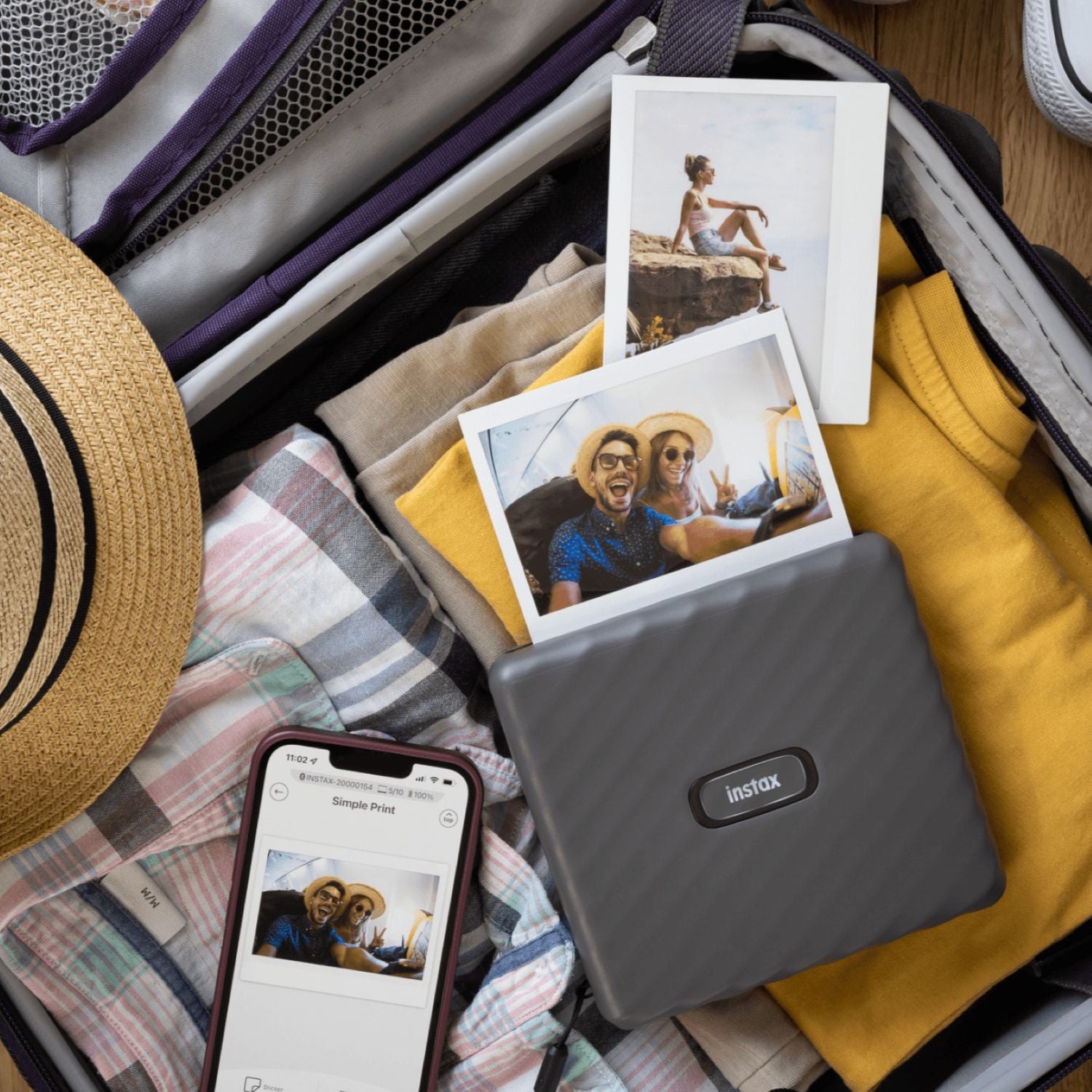 IMPRESORA INSTAX FUJIFILM WIDE LINK GRIS MOCA - 8