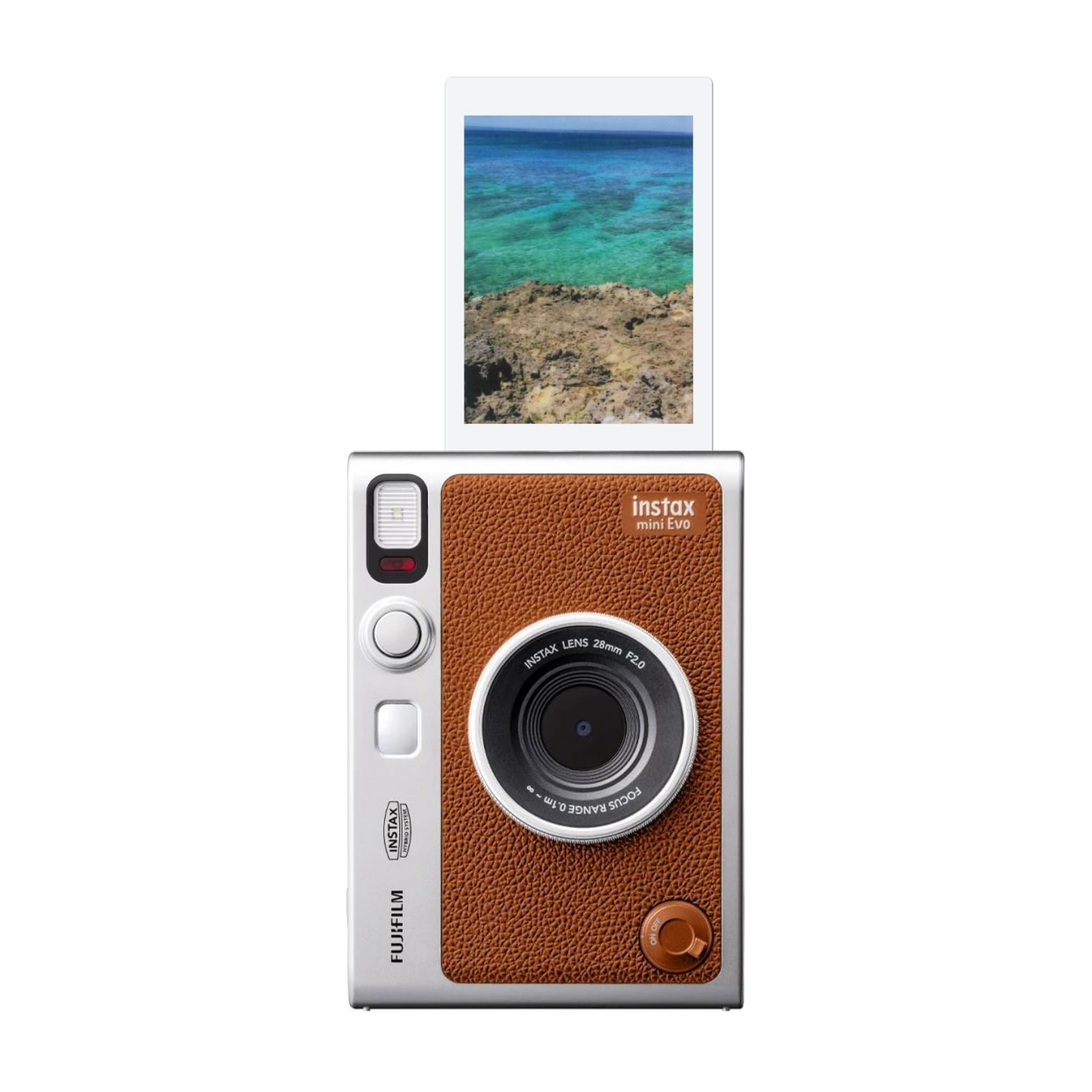CÁMARA INSTAX FUJIFILM MINI EVO HYBRID BROWN - 1