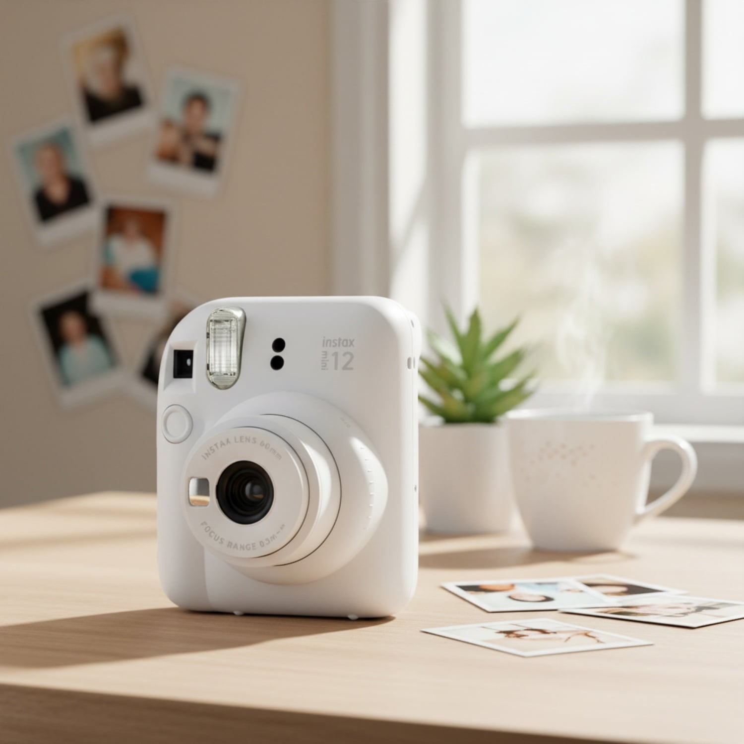 CÁMARA INSTAX FUJIFILM MINI 12 ARCILLA BLANCA + KIT REGALO + PACK PELÍCULA X10 - 6