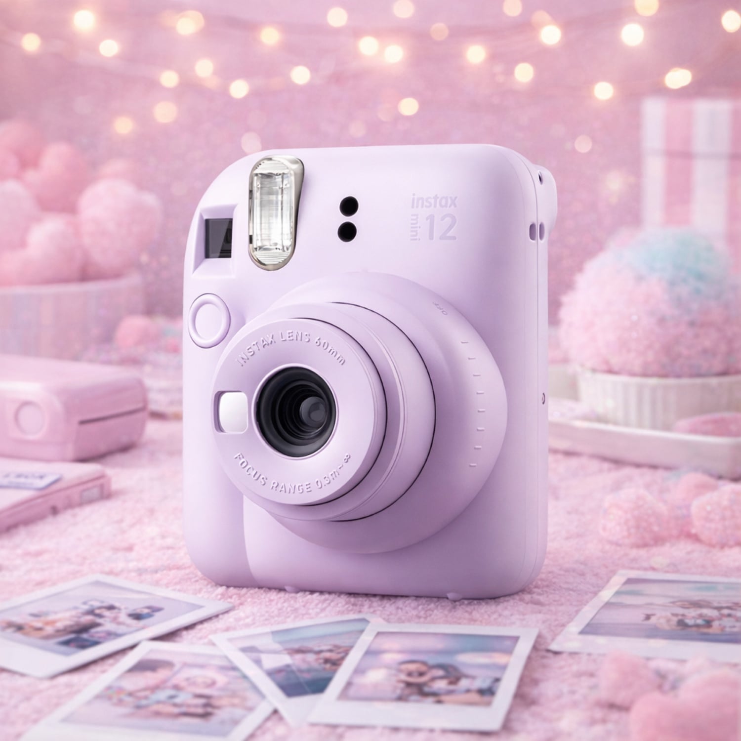 CÁMARA INSTAX FUJIFILM MINI 12 LILA MORADO + PACK PELÍCULA X20 + ESTUCHE + MINI ÁLBUM DE FOTOS - 6