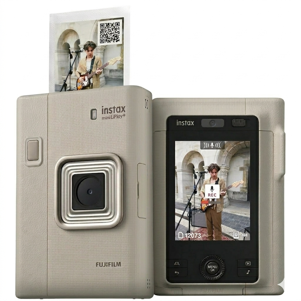 CÁMARA FUJIFILM HIBRIDA MINI LIPLAY PLUS SAND BEIGE - 1