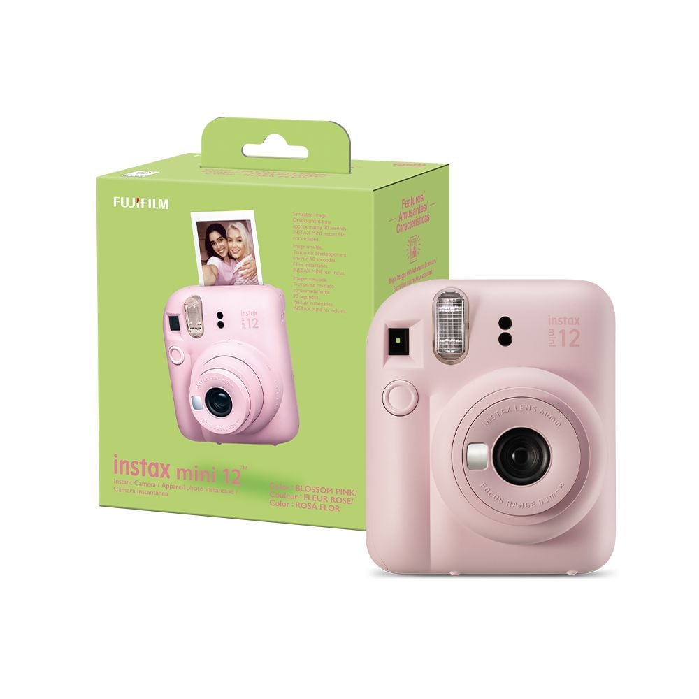 CÁMARA INSTAX FUJIFILM MINI12 ROSA FLOR + PACK10 + ESTUCHE + II CUPÓN - 2