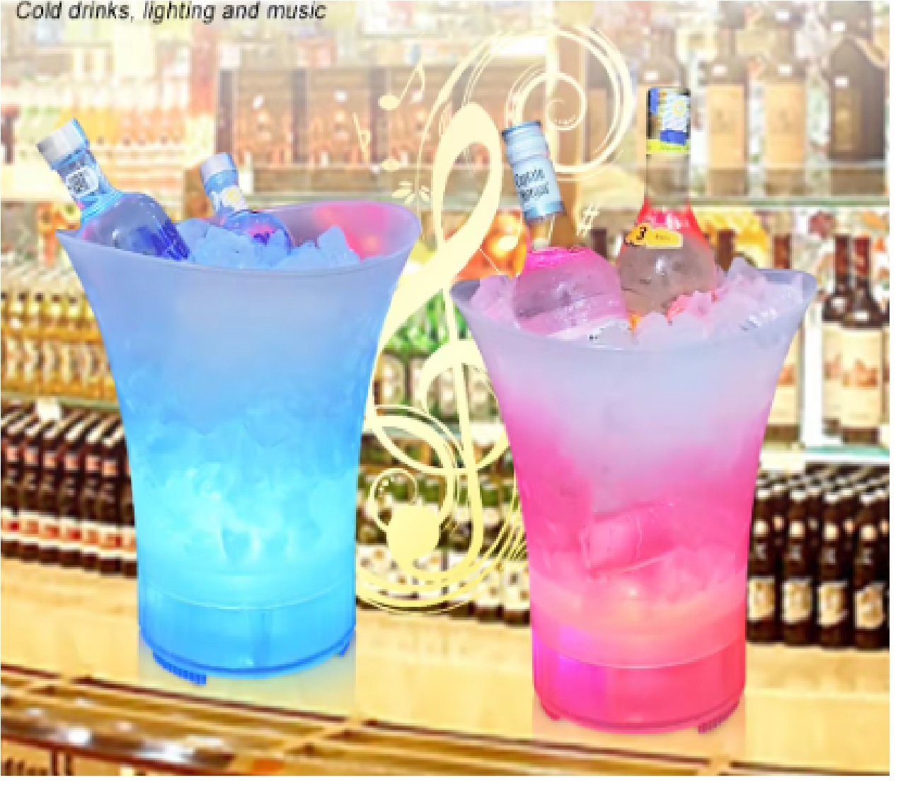CUBO DE HIELO LED CON ALTAVOZ BLUETOOTH - 2