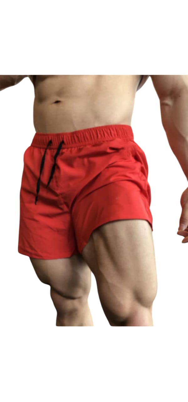SHORTS PLAYERA EN TELA MOJADA - 1