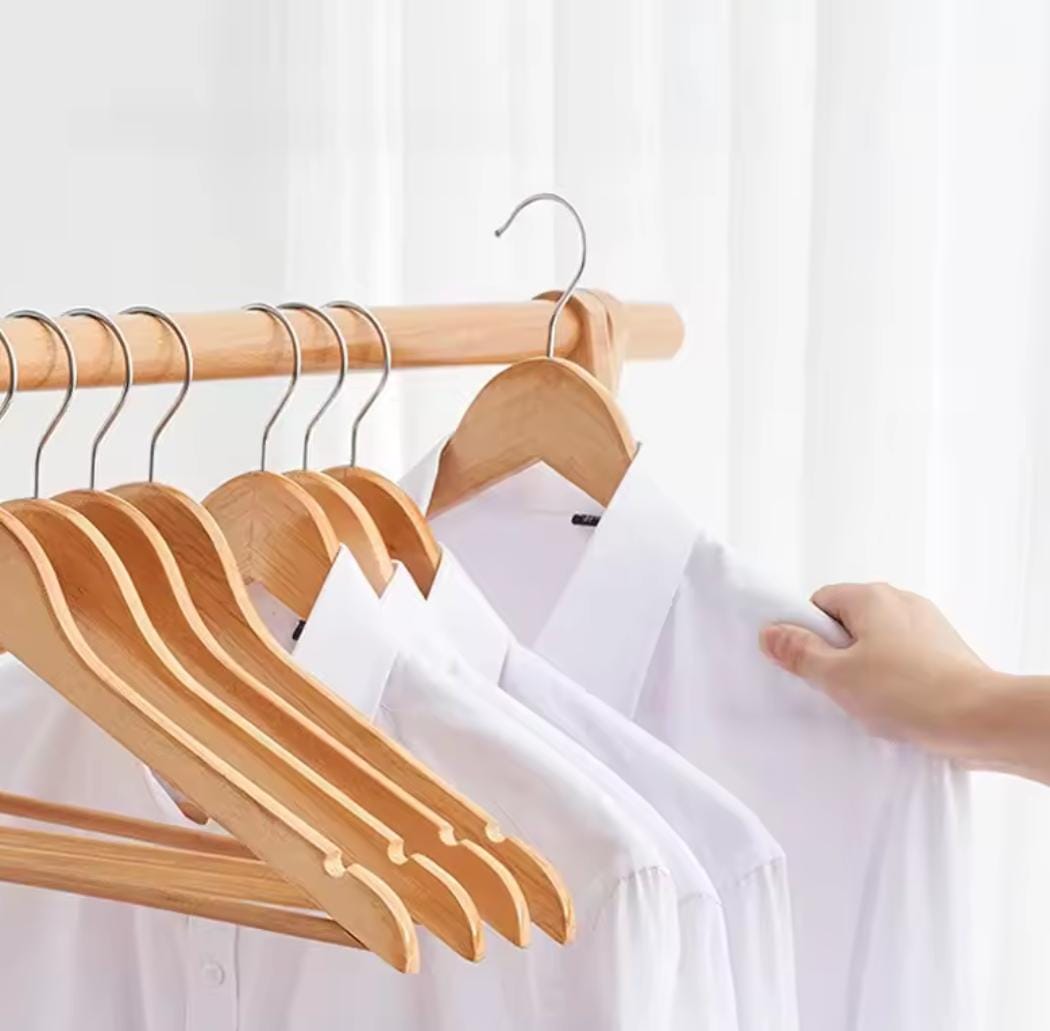 COLGADORES PERCHAS PARA ROPA DE MADERA PACK DE 24 UNIDADES - 2