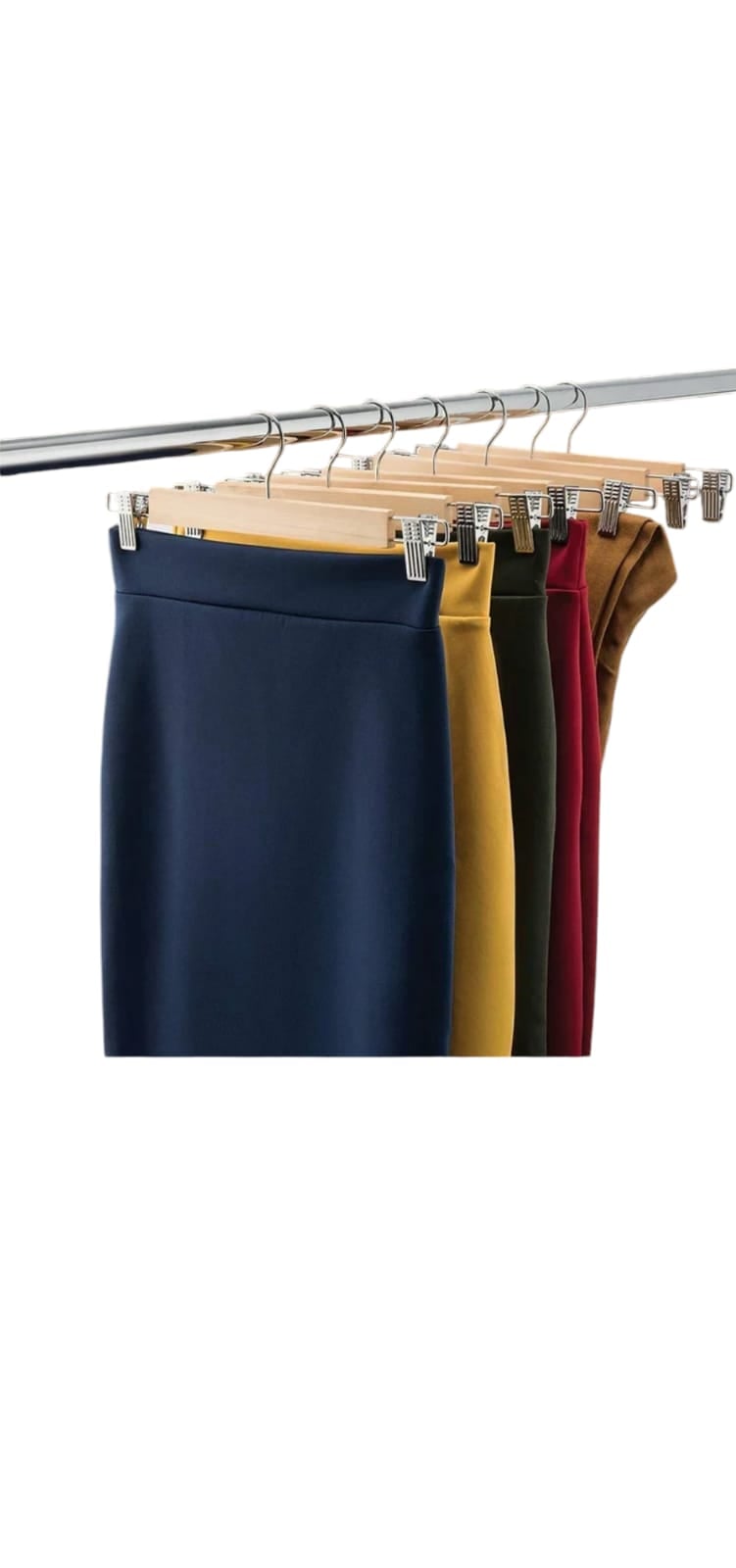 PERCHAS COLGADORES PARA FALDAS DE MADERA PACK DE 24 UNIDADES - 3