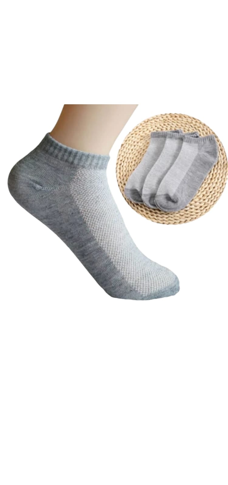 CALCETINES DE ALGODON, MEDIAS UNISEX TRES COLORES. 12 PARES. - 2