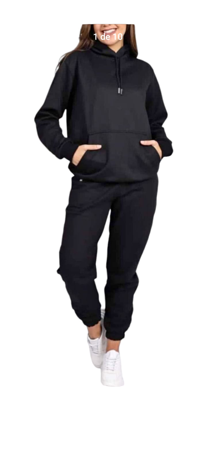 CONJUNTO BUZO MAS POLERA DE FRANELA PARA DAMA - 1