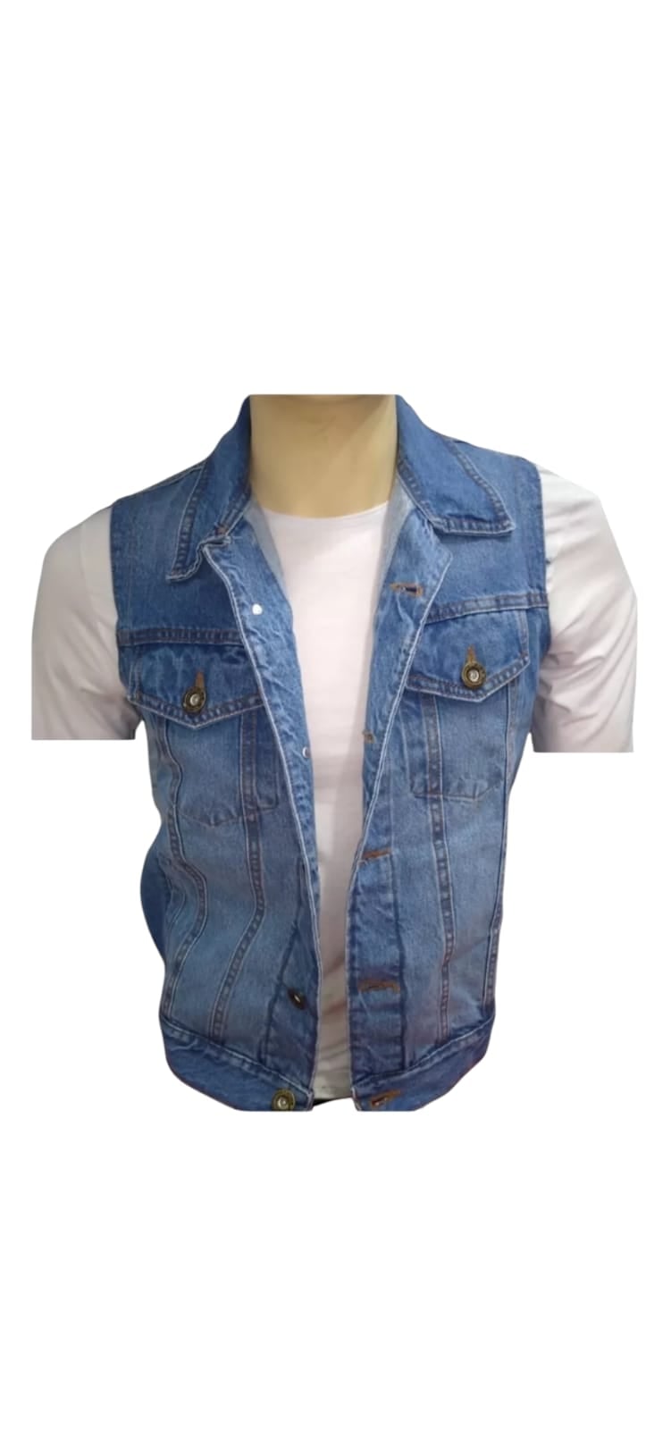 CHALECO JEAN DEMIN RIGIDO PARA HOMBRE - 1
