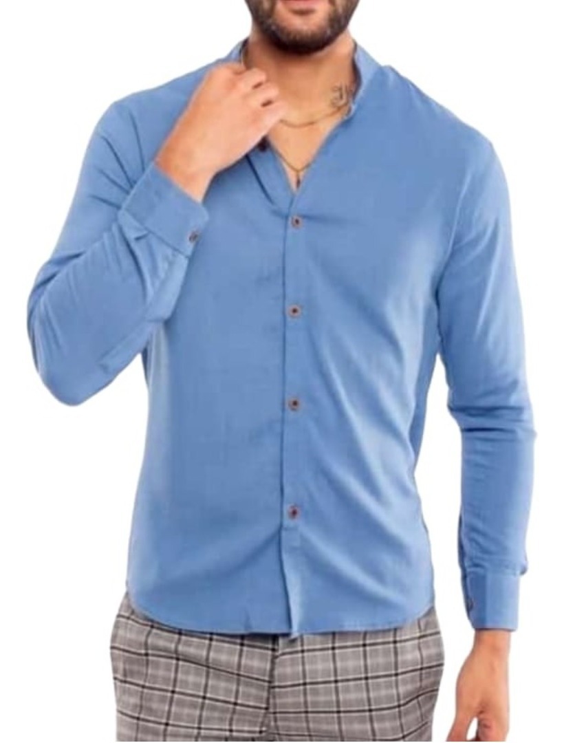 CAMISA LINO MANGA LARGA PARA HOMBRE - 1