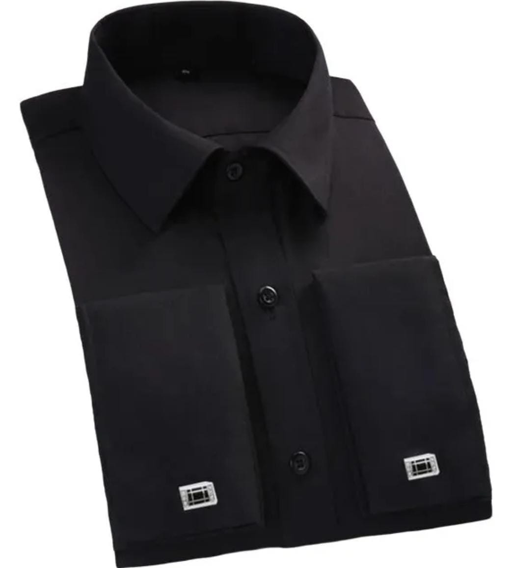 CAMISA PUÑO GEMELO ELEGANTE PARA HOMBRE - 1