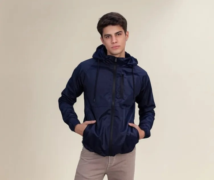 CASACA CORTA VIENTO SEMI-IMPERMEABLE PARA HOMBRE - 1