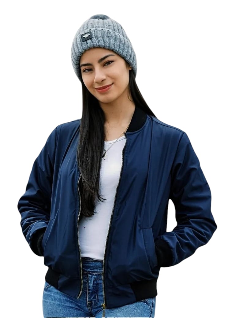 CASACA BOMBER ABRIGADOR SEMI-IMPERMEABLE PARA DAMA - 1