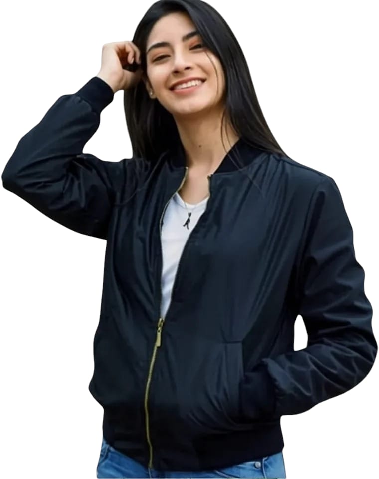 CASACA BOMBER ABRIGADOR SEMI-IMPERMEABLE PARA DAMA - 1