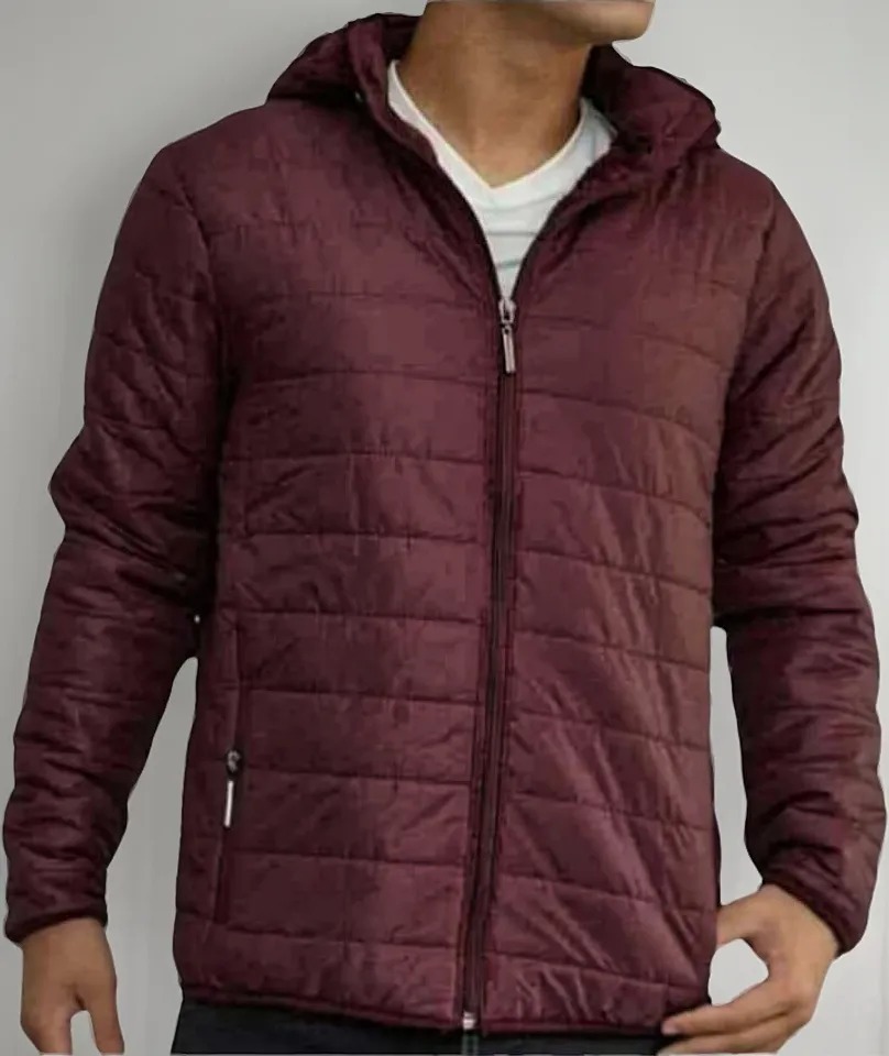 CASACA SEMI-IMPERMEBLE PUFFER ABRIGADOR CON CAPUCHA PARA HOMBRES - 1
