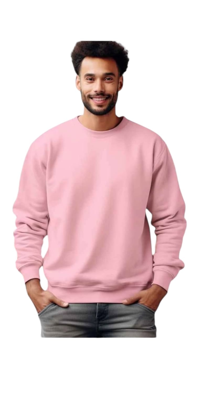 SUDADERA POLERA CUELLO REDONDO DE FRANELA REACTIVA PARA HOMBRES - 3