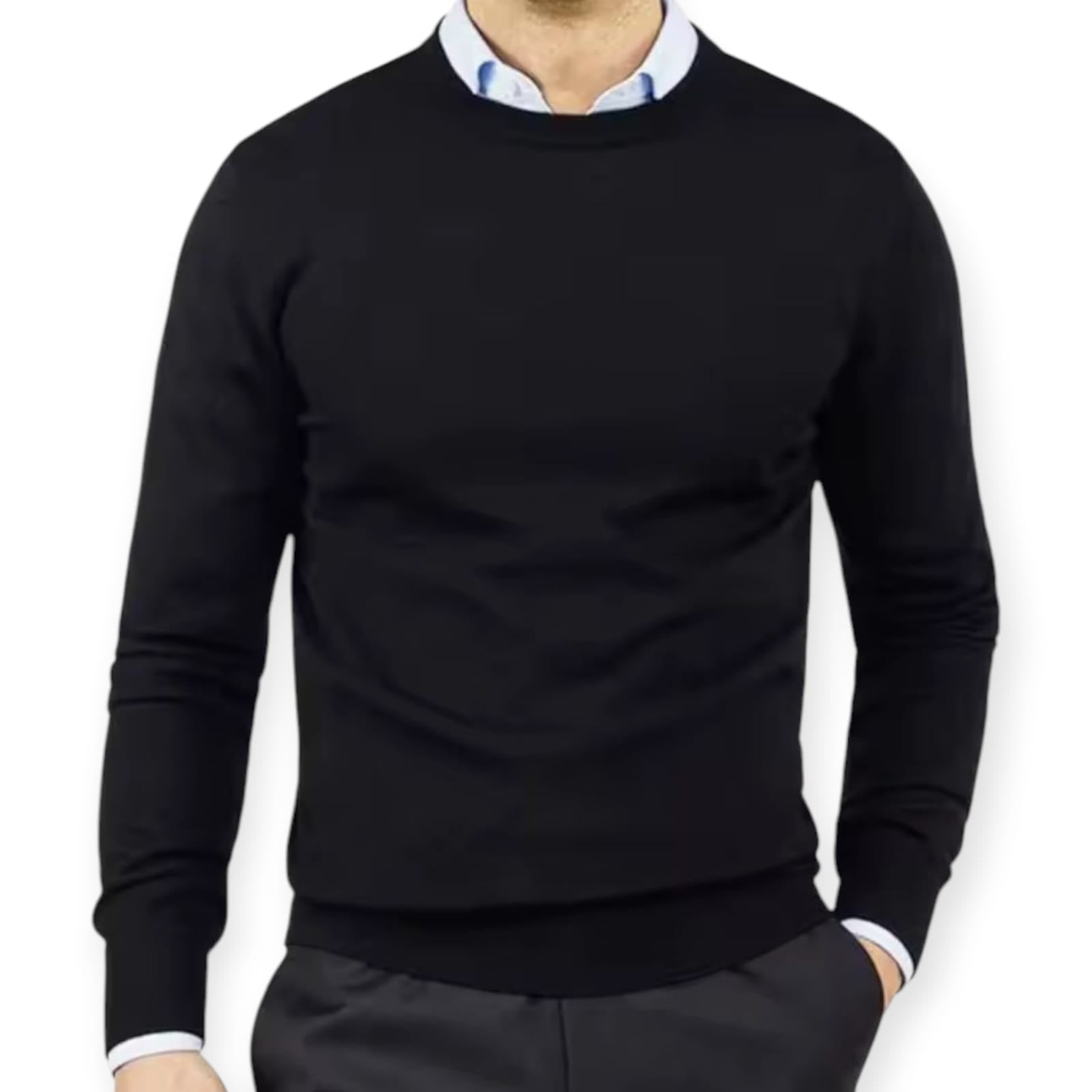 CHOMPAS DE HILO CUELLO REDONDO, EXCELENTE CALIDAD PARA HOMBRE
IDEAL PARA OFICINA - 1