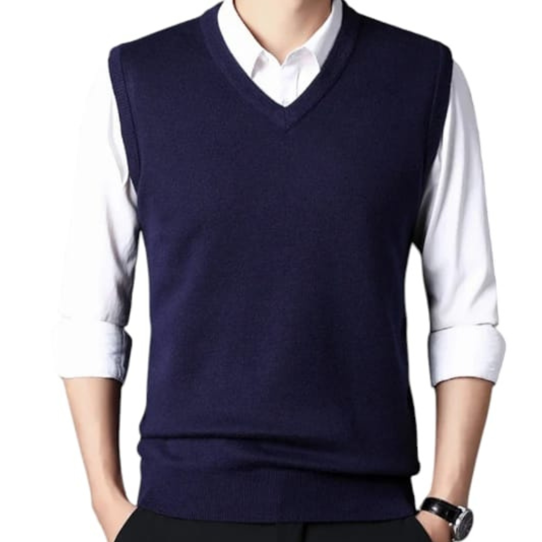 CHALECO O PULLOVER DE HILO, EXCELENTE CALIDAD PARA HOMBRE, IDEAL PARA COMBINAR CON CAMISAS ELEGANTES - 1