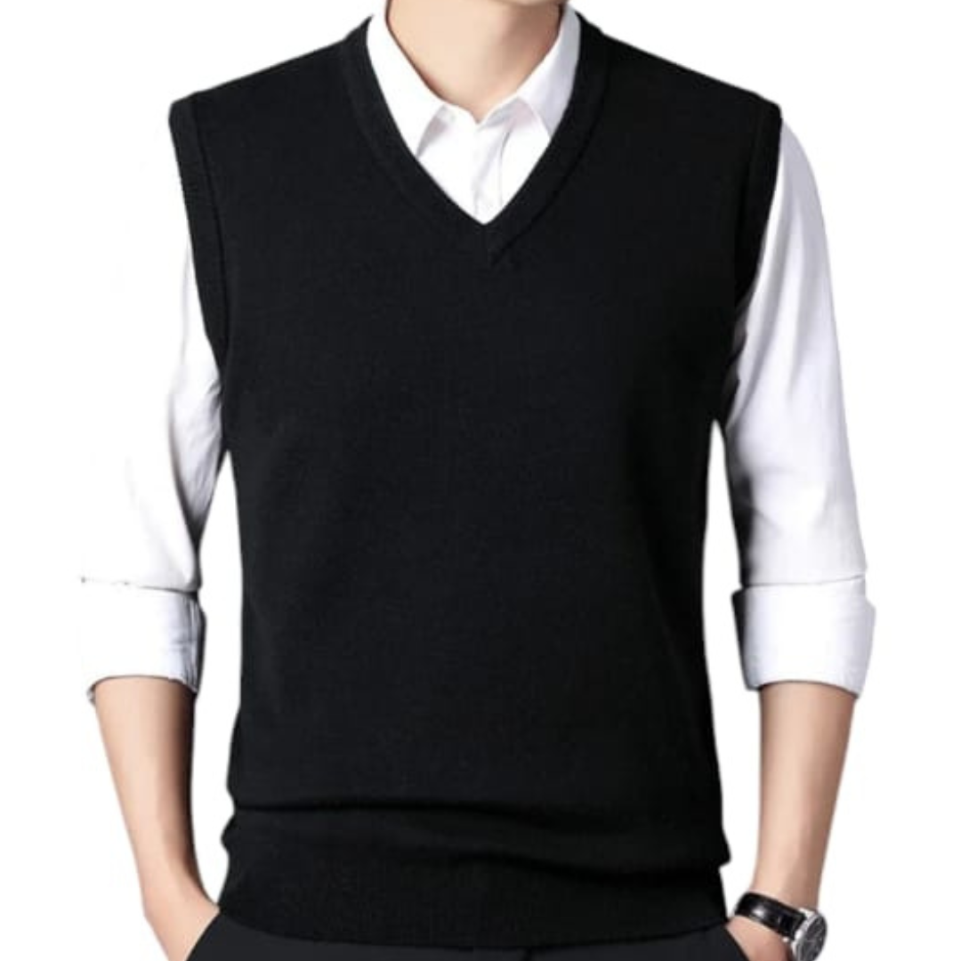 CHALECO O PULLOVER DE HILO, EXCELENTE CALIDAD PARA HOMBRE, IDEAL PARA COMBINAR CON CAMISAS ELEGANTES - 1