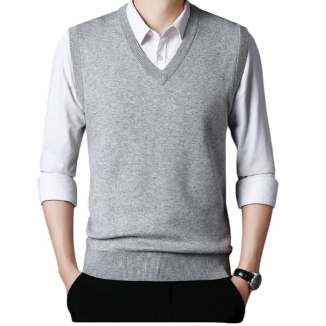 CHALECO O PULLOVER DE HILO, EXCELENTE CALIDAD PARA HOMBRE, IDEAL PARA COMBINAR CON CAMISAS ELEGANTES - 1