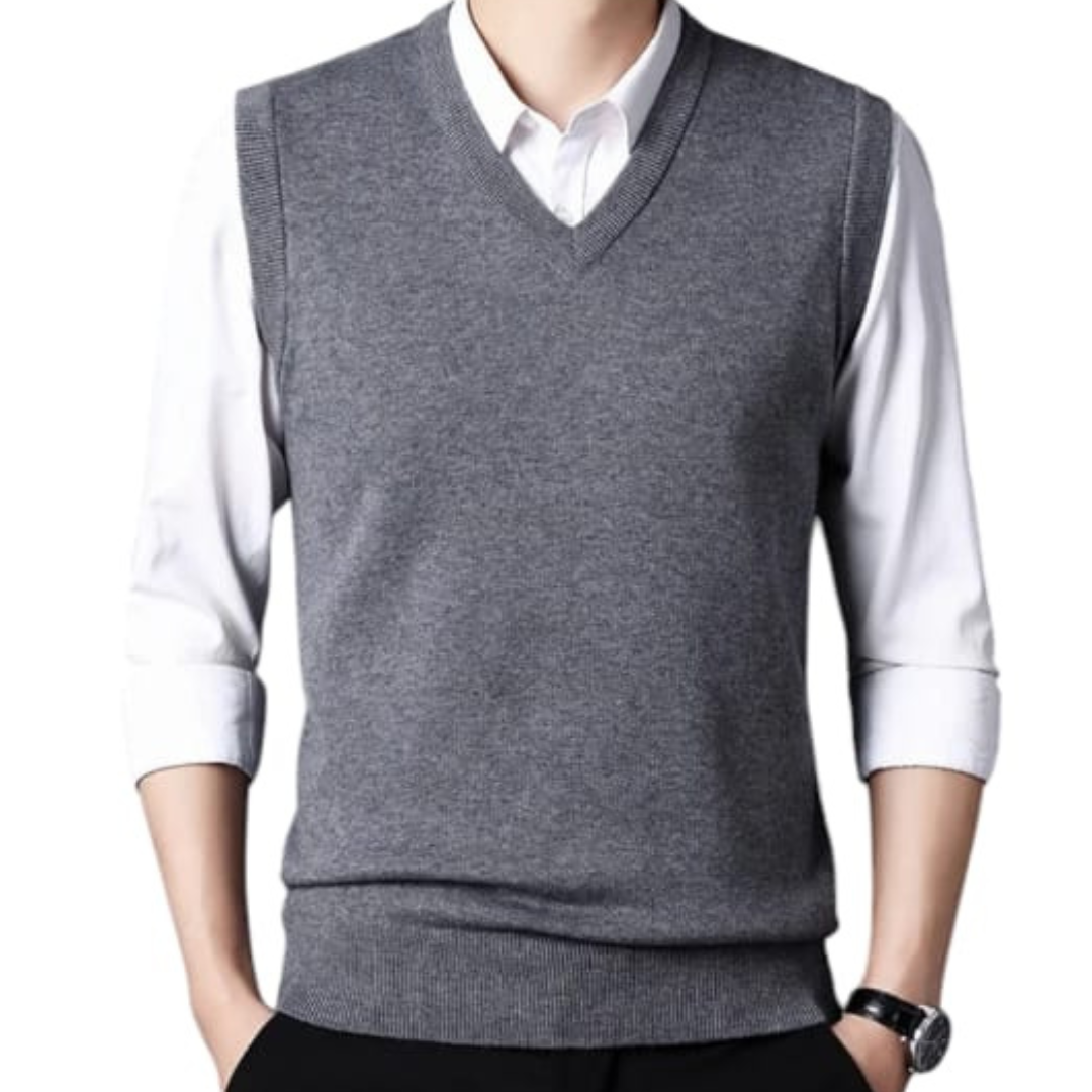 CHALECO O PULLOVER DE HILO, EXCELENTE CALIDAD PARA HOMBRE, IDEAL PARA COMBINAR CON CAMISAS ELEGANTES - 1