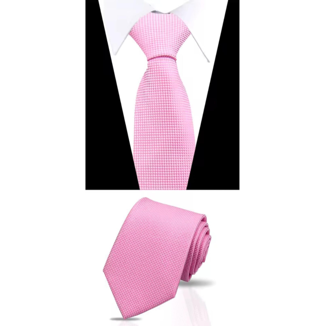 CORBATAS PARA HOMBRES, CORBATAS A CUADROS COLOR SOLIDO, ELEGANTE PARA VESTIR CON TERNO - 1