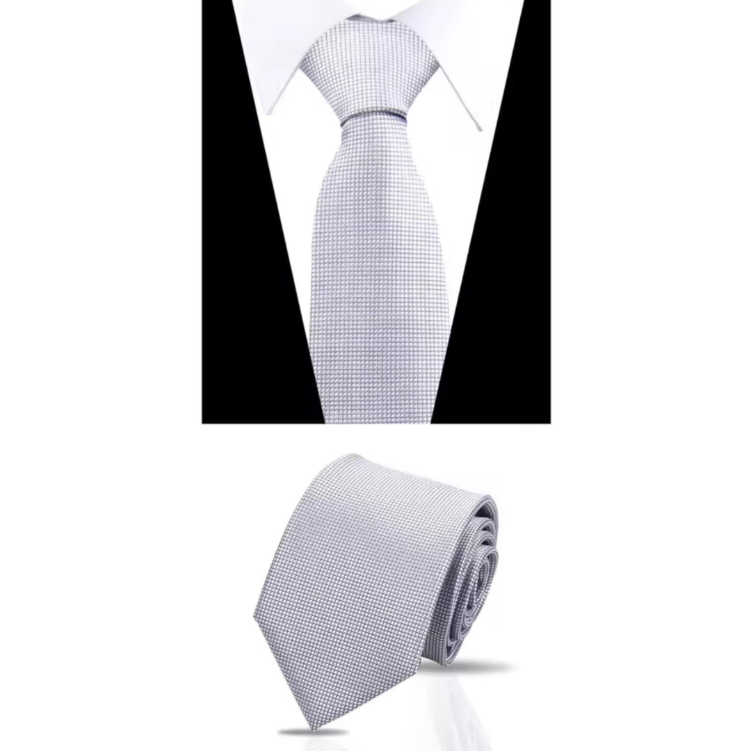 CORBATAS PARA HOMBRES, CORBATAS A CUADROS COLOR SOLIDO, ELEGANTE PARA VESTIR CON TERNO - 1
