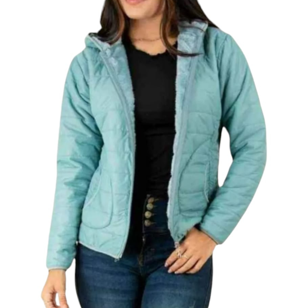 CASACA MUJER PUFFER SEMI-IMPERMEABLE ABRIGADOR PARA DAMA
IDEAL PARA MOMENTOS DE FRIO. - 1