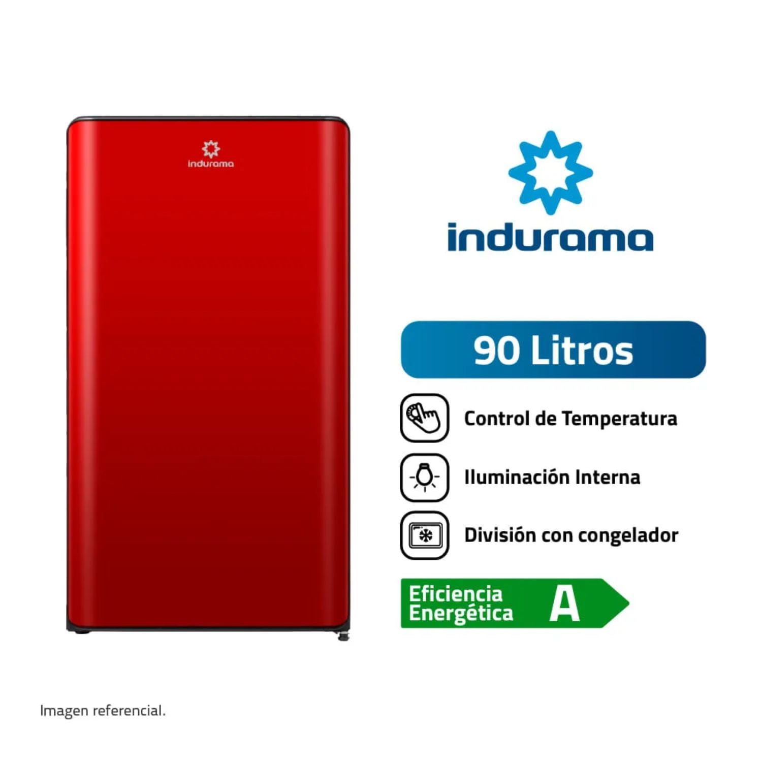 FRIGOBAR INDURAMA 90L RI-109R DEFROST ROJO - 1
