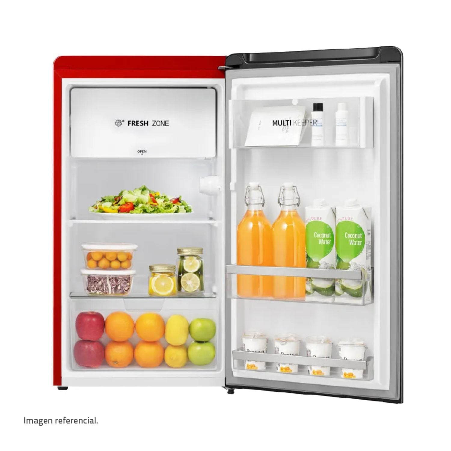 FRIGOBAR INDURAMA 90L RI-109R DEFROST ROJO - 3