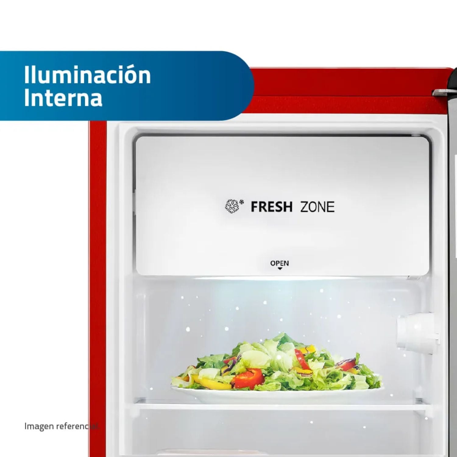 FRIGOBAR INDURAMA 90L RI-109R DEFROST ROJO - 4
