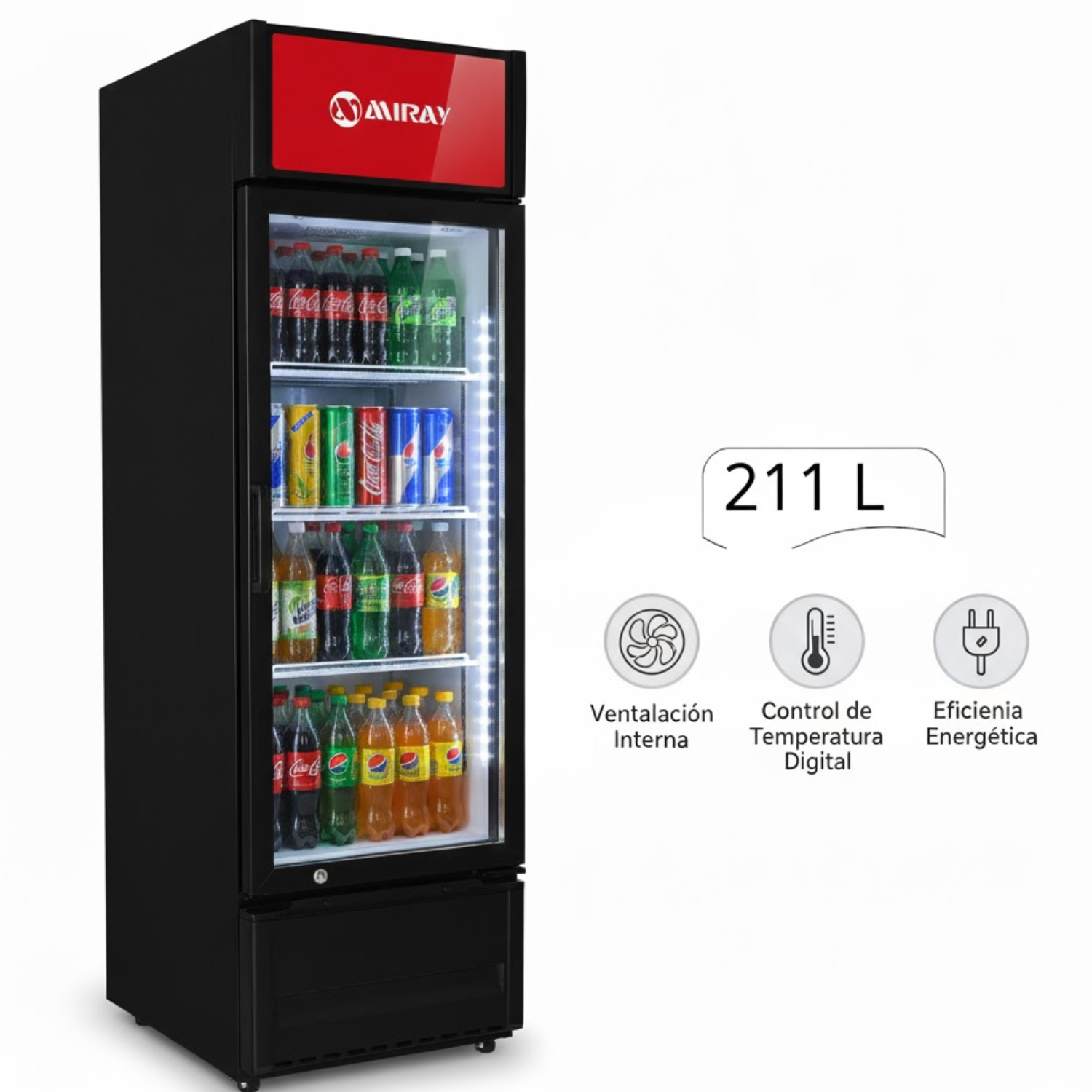 VISICOOLER EXHIBIDORA MIRAY CMVE-205M 211 L - 1