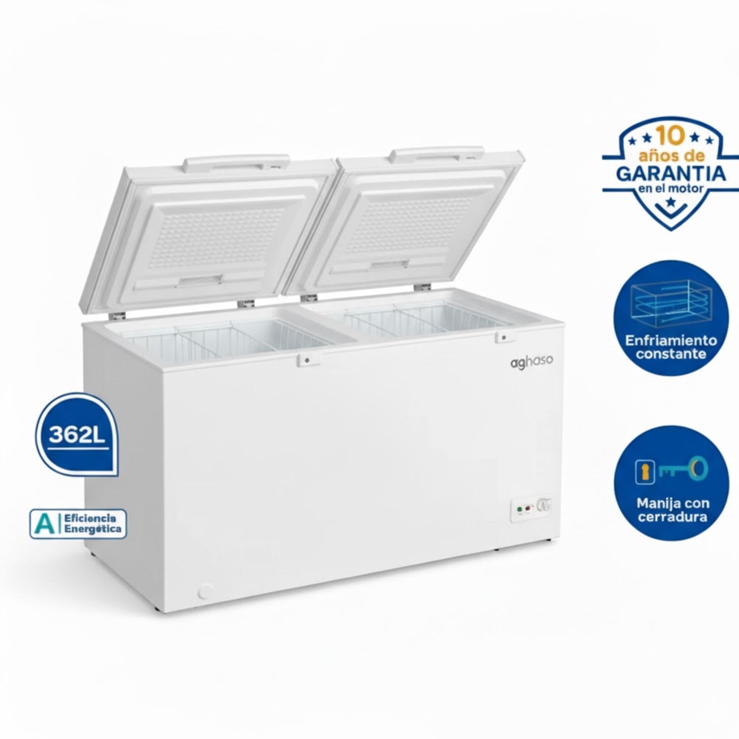 CONGELADORA 362L AGHASO CONG-AGH02 - 1