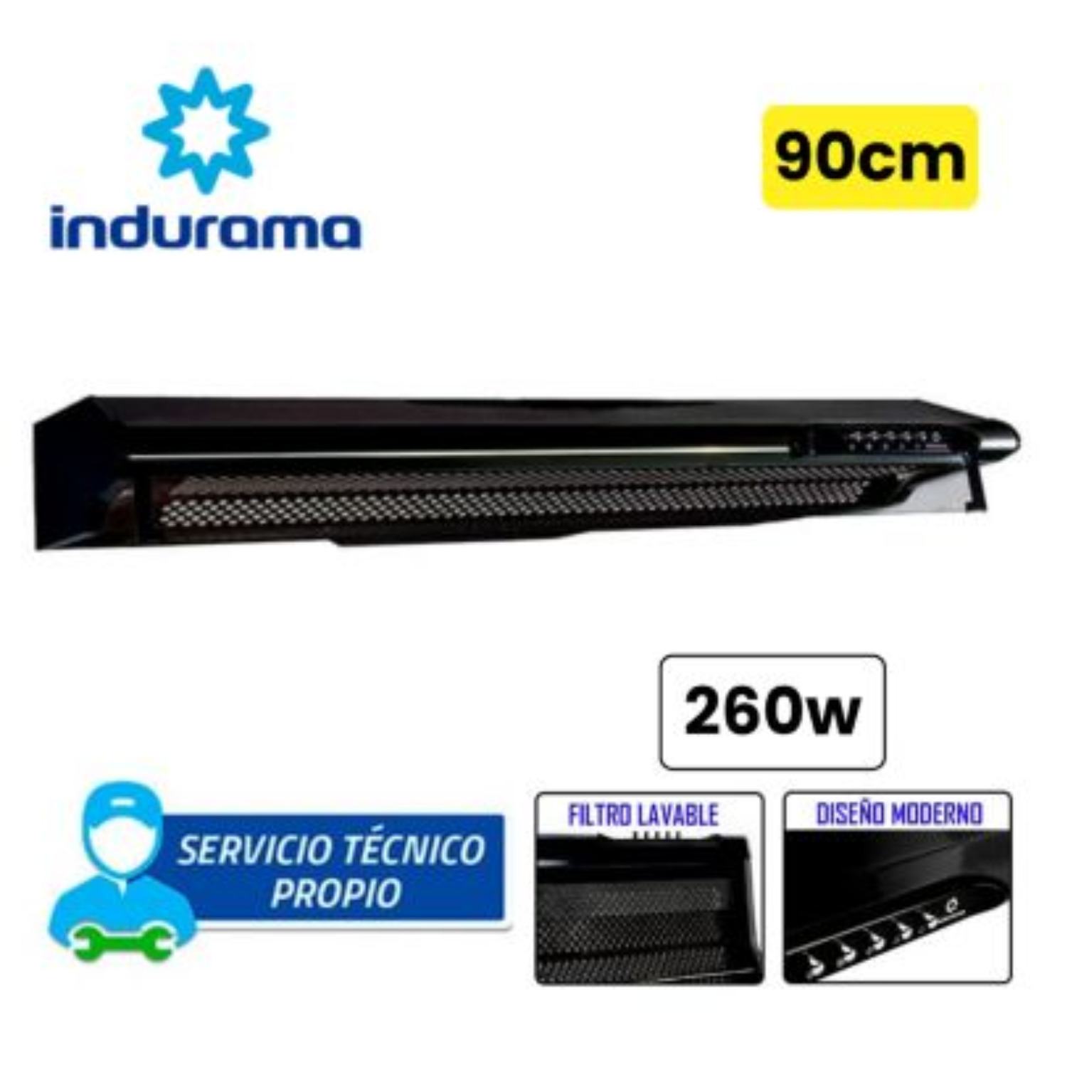CAMPANA EXTRACTORA INDURAMA CEI-902NE - 1