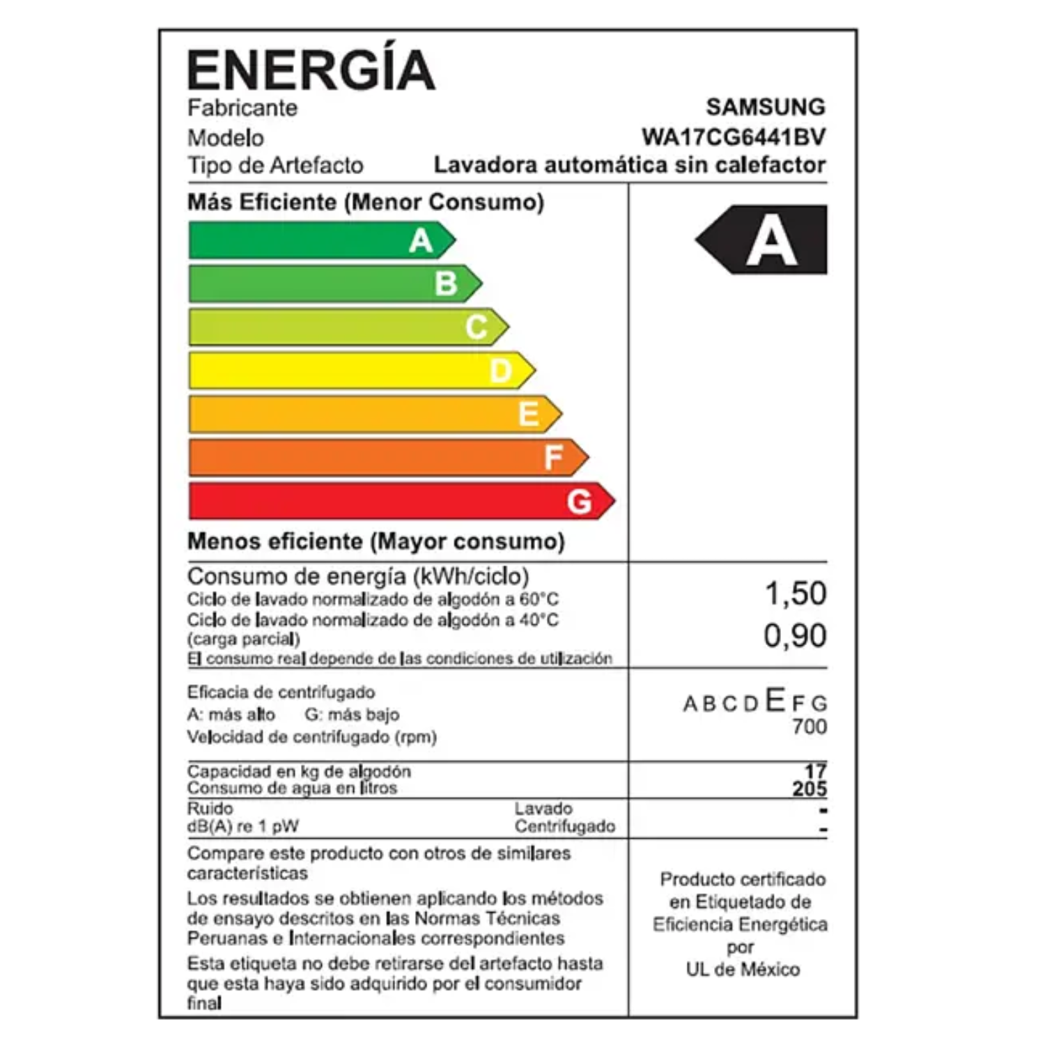 LAVADORA SAMSUNG 17KG ECOBUBBLE CARGA SUPERIOR WA17CG6441BVPE NEGRO + ASPIRADORA VCC4190V3KXZS 2000W - 7