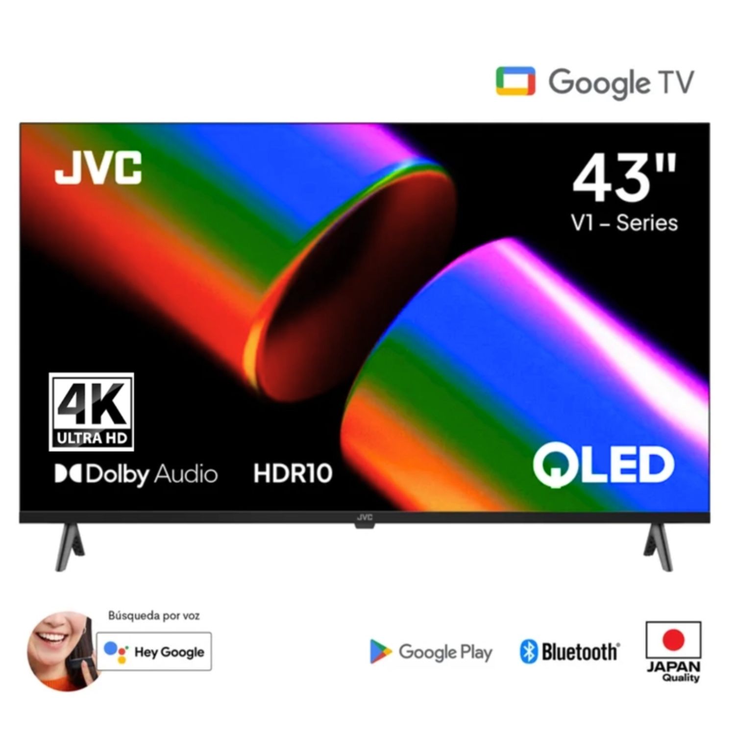 TELEVISOR JVC 43 QLED UHD 4K GOOGLE TV LT-43KB758 SMART TV - 1