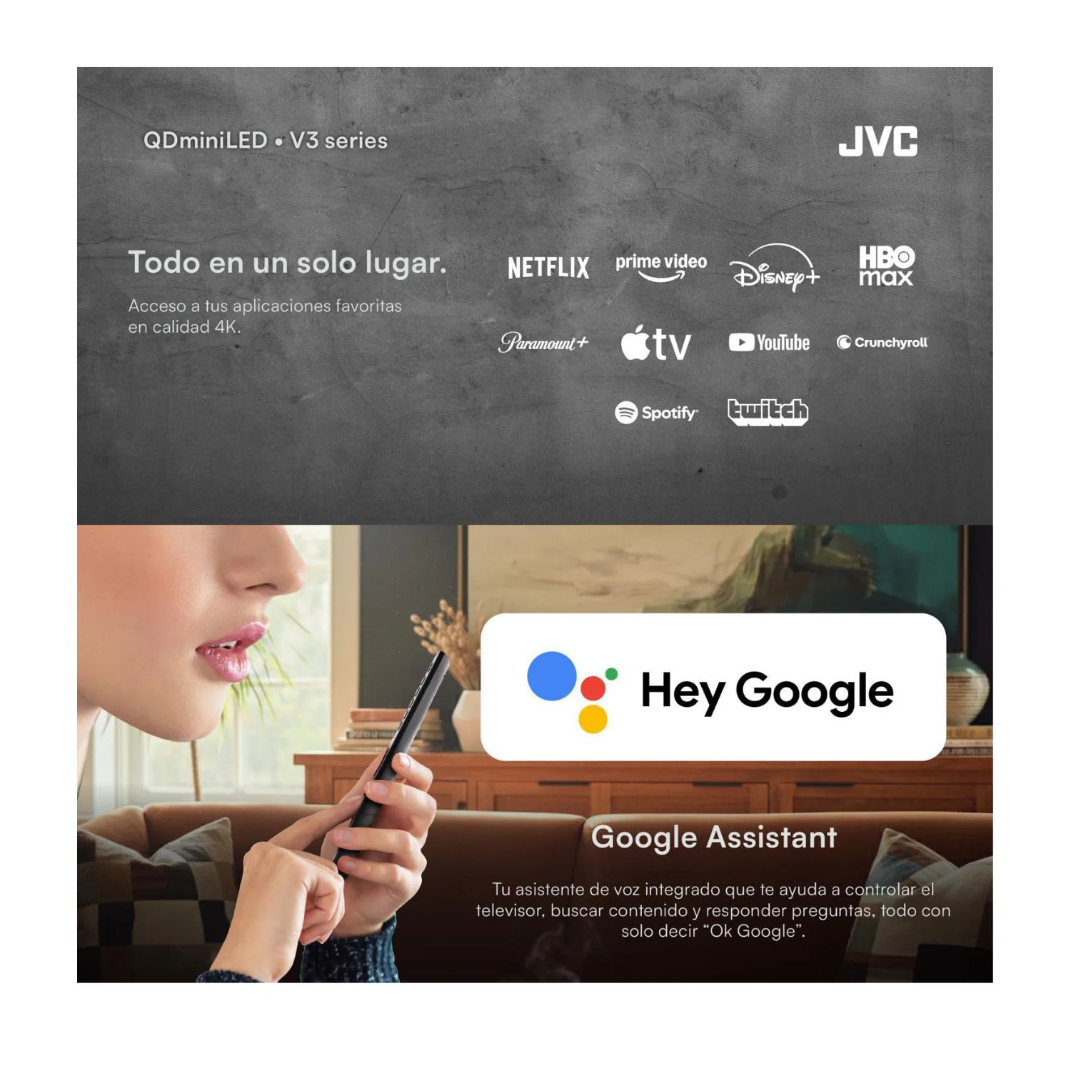 TELEVISOR JVC MINILED 55 ' 4K ULTRA HD GOOGLE TV LT-55KM958 - 2