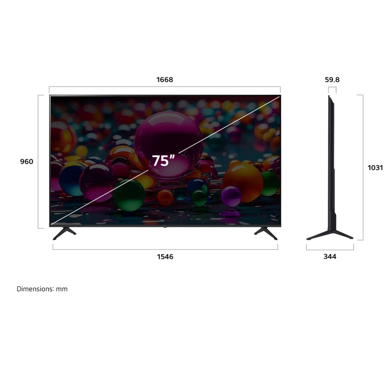 TELEVISOR LG 75 75UA8050PSA UHD 4K SMART TV THINQ AI  2025 - 2
