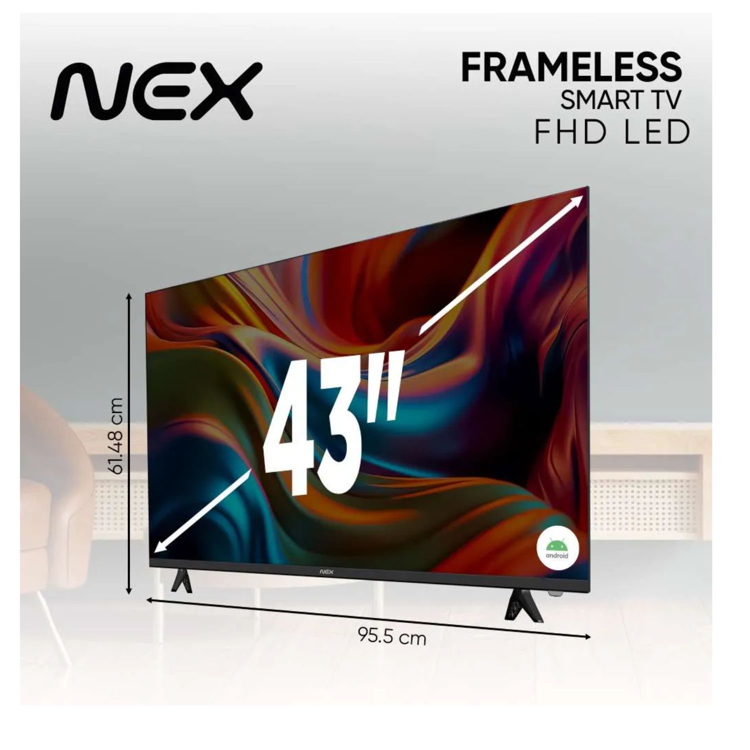 TELEVISOR LED 43 FULL TVLED43S HD SMART TV ANDROID + Soundbar Nex - 2