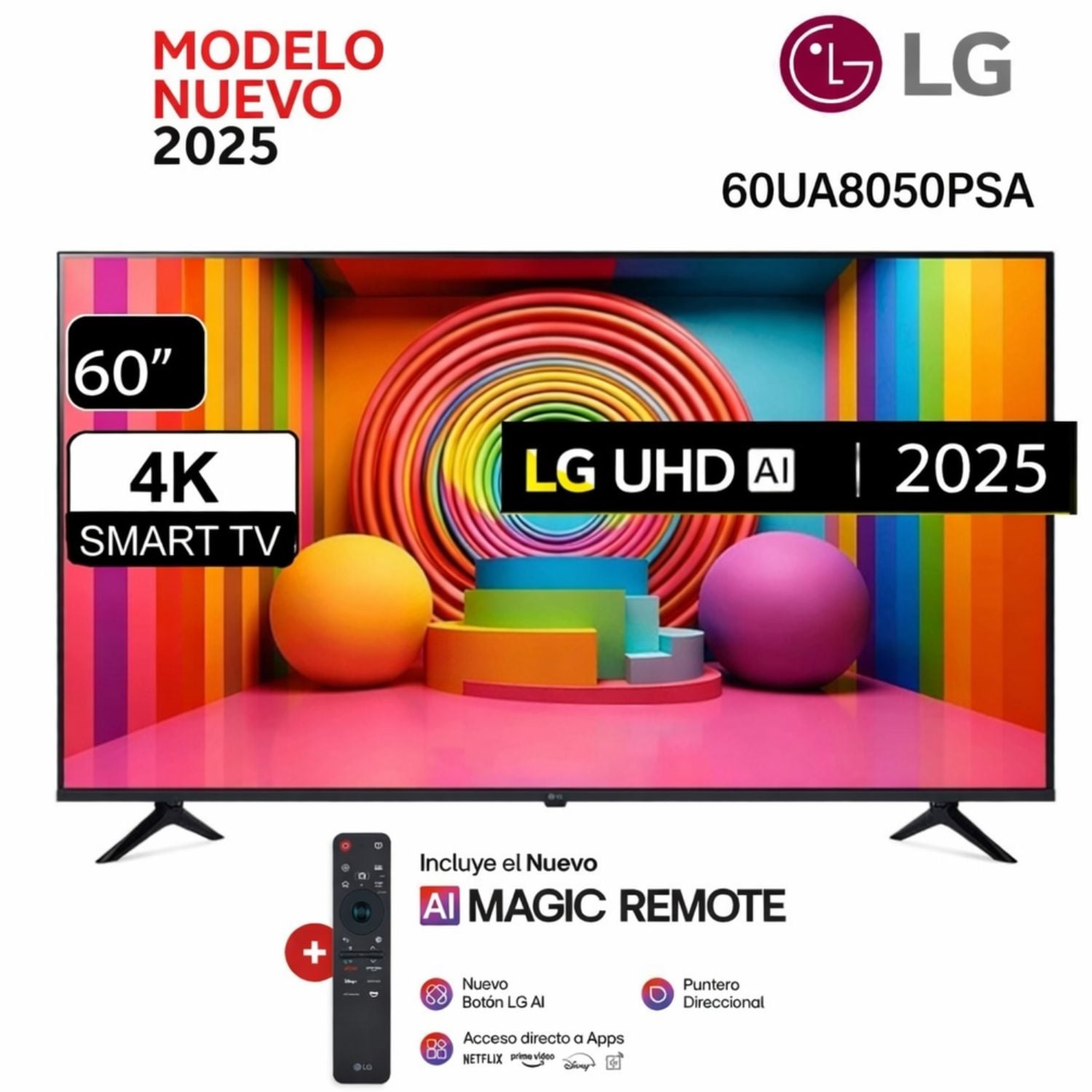 TELEVISOR LG LED 60 UHD 4K THINQ AI 60UA8050PSA - 1