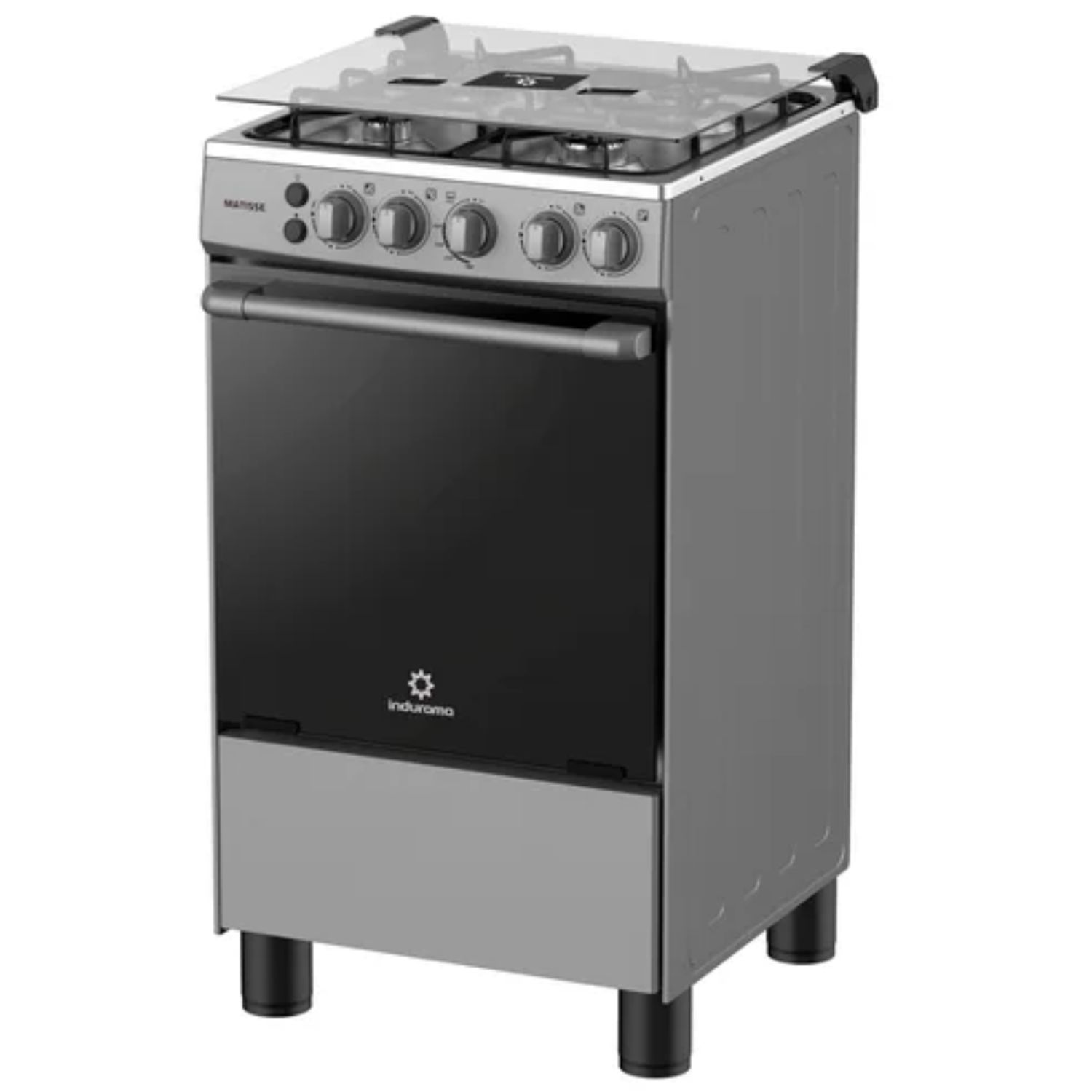 COCINA DE PIE A GAS INDURAMA MATISSE 4 HORNILLAS GRIS - 8