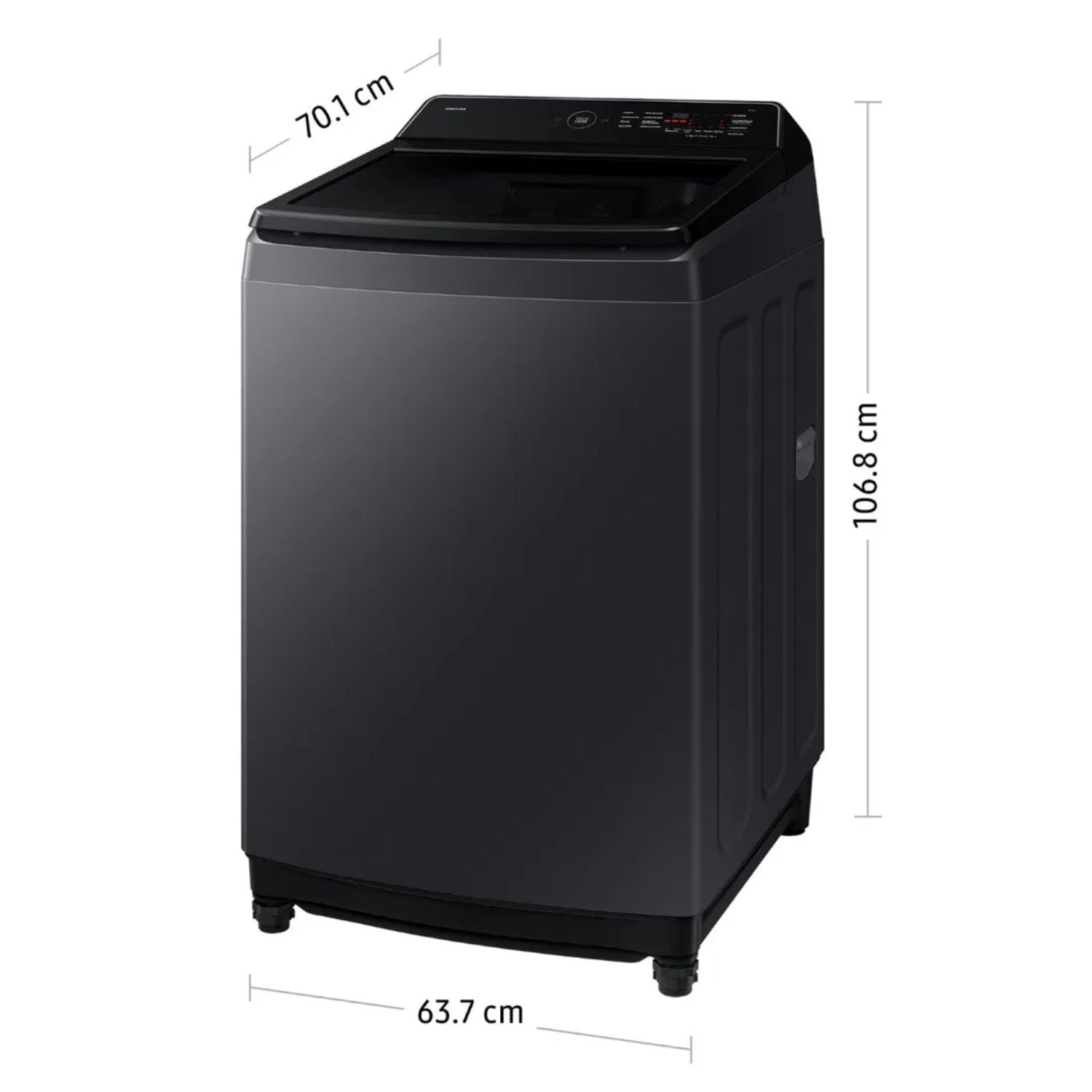 LAVADORA SAMSUNG 17KG WA40F17E7CPE ECOBUBBLE GRIS GRAFITO - 2